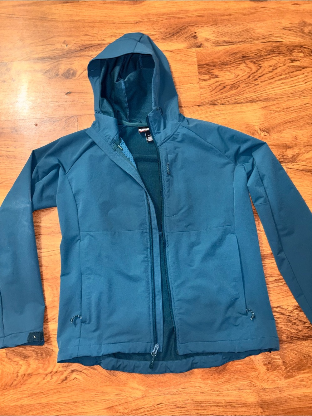 Women’s Kirkland Signature (Costco Brand) Teal Hooded Softshell Jacket